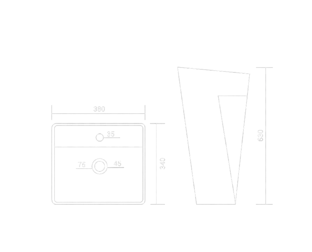 Oakland Half Basin Technical Dimensions
