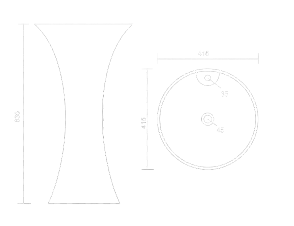 Pisa Basin Technical Dimensions