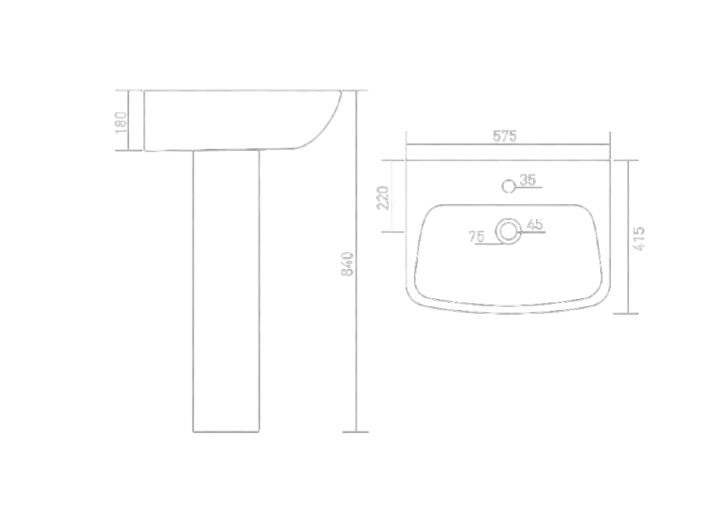 Aurora Set Technical Dimensions
