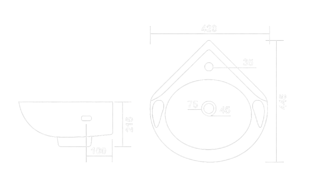 Regent Corner Basin Technical Dimensions
